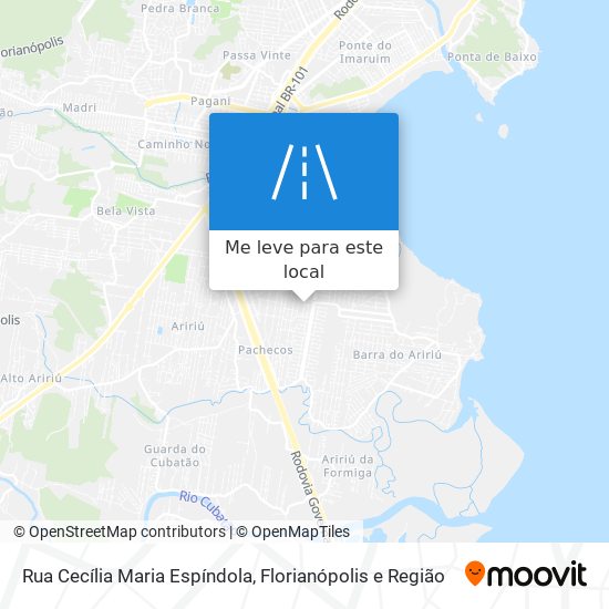 Rua Cecília Maria Espíndola mapa