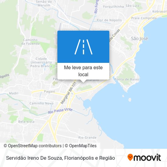Servidão Ireno De Souza mapa