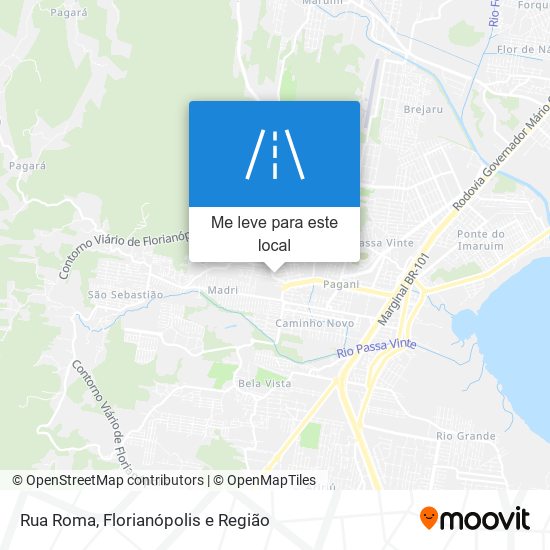 Rua Roma mapa