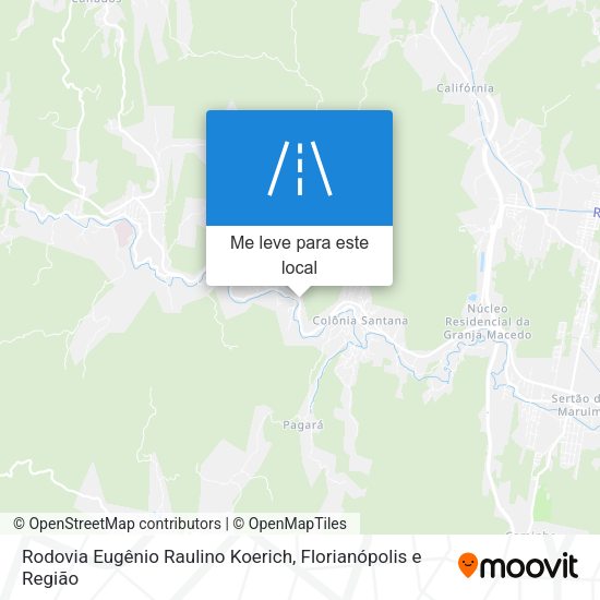 Rodovia Eugênio Raulino Koerich mapa