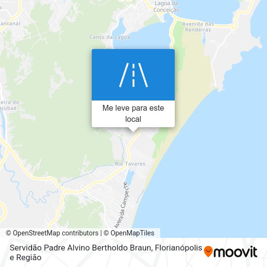Servidão Padre Alvino Bertholdo Braun mapa