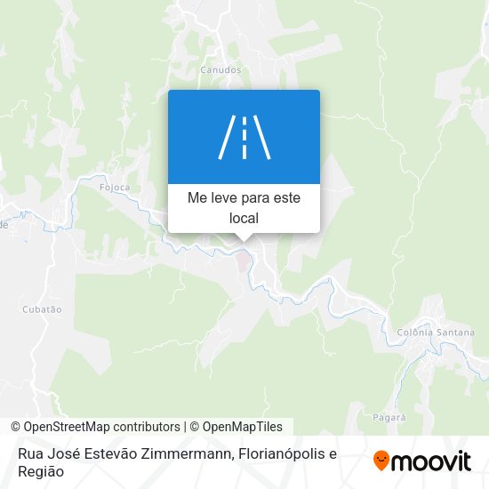 Rua José Estevão Zimmermann mapa