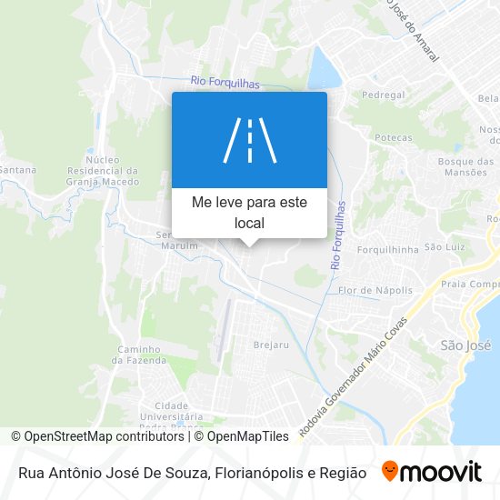 Rua Antônio José De Souza mapa