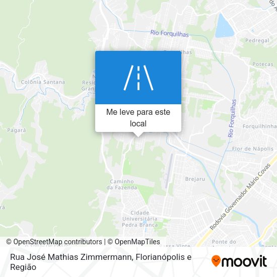 Rua José Mathias Zimmermann mapa