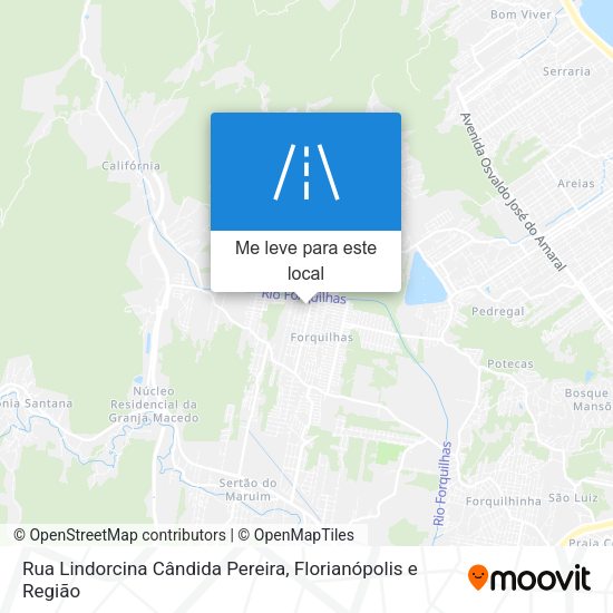 Rua Lindorcina Cândida Pereira mapa