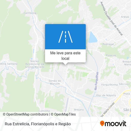 Rua Estrelícia mapa