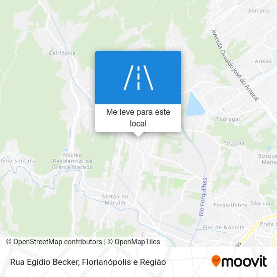 Rua Egídio Becker mapa