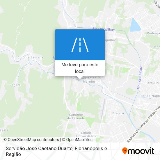 Servidão José Caetano Duarte mapa
