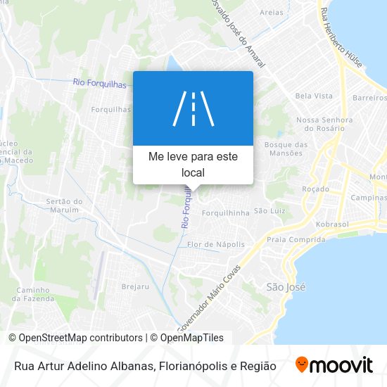 Rua Artur Adelino Albanas mapa