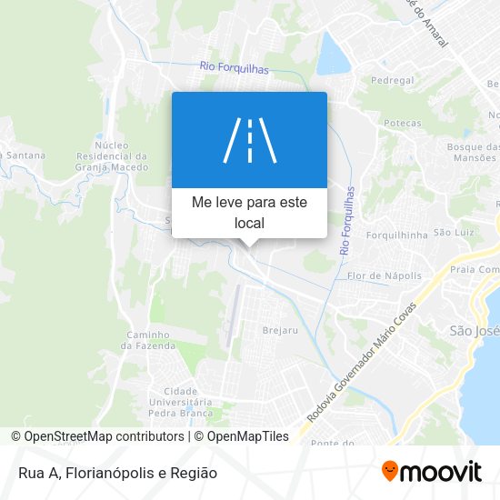 Rua A mapa