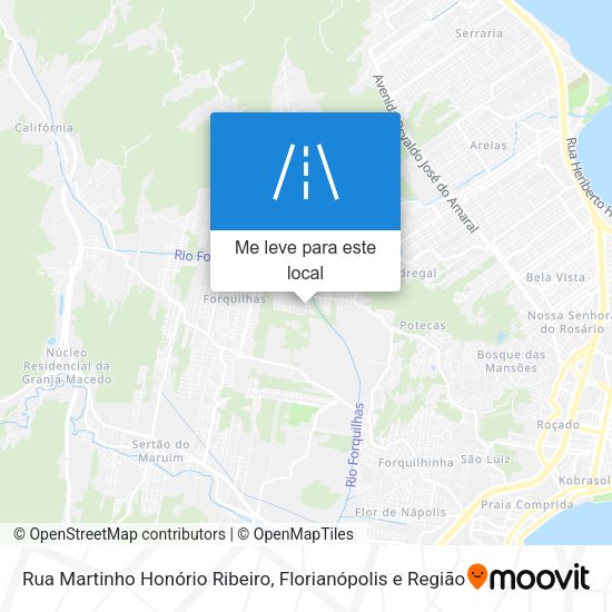 Rua Martinho Honório Ribeiro mapa