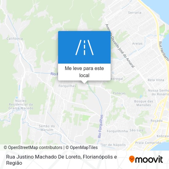 Rua Justino Machado De Loreto mapa