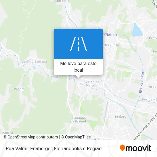 Rua Valmir Freiberger mapa