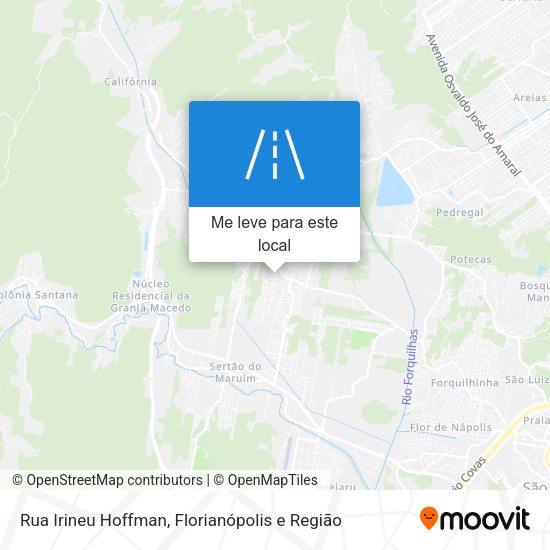 Rua Irineu Hoffman mapa