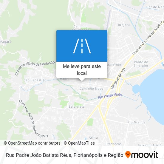 Rua Padre João Batista Réus mapa