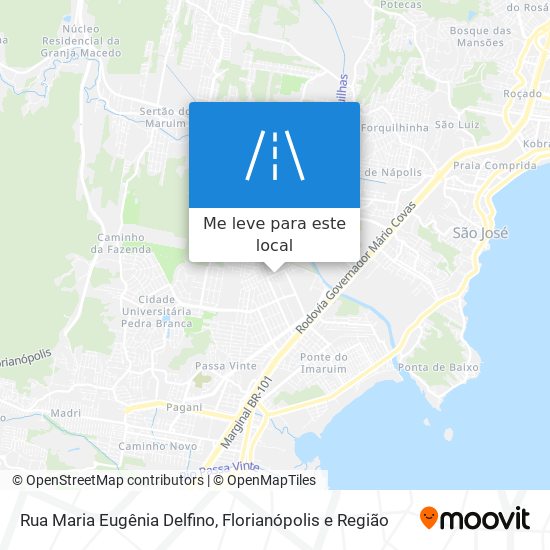 Rua Maria Eugênia Delfino mapa