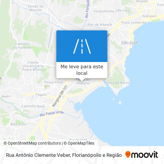 Rua Antônio Clemente Veber mapa