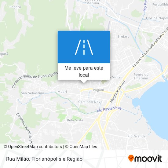 Rua Milão mapa