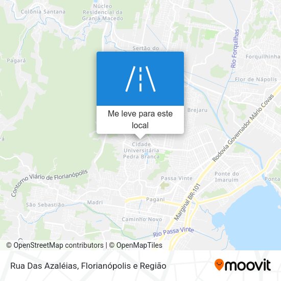 Rua Das Azaléias mapa