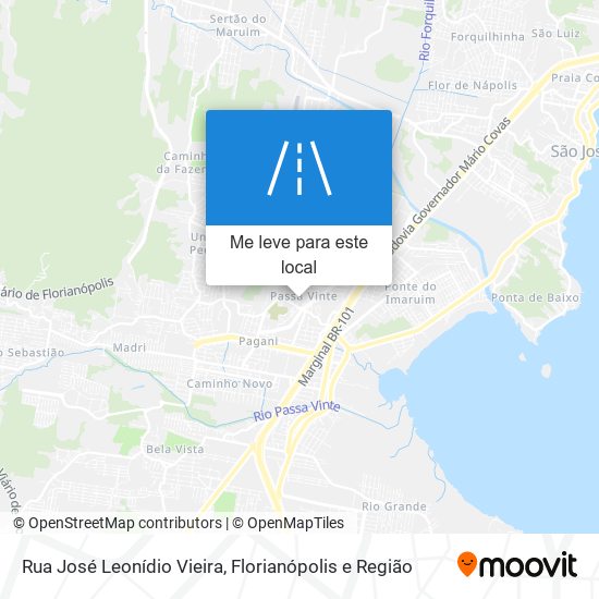 Rua José Leonídio Vieira mapa