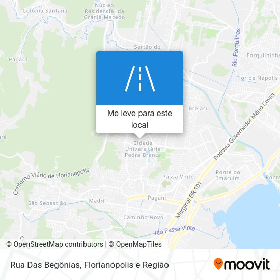 Rua Das Begônias mapa