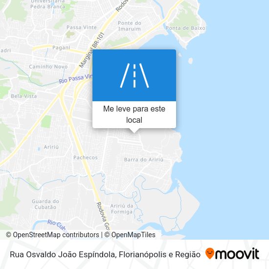 Rua Osvaldo João Espíndola mapa