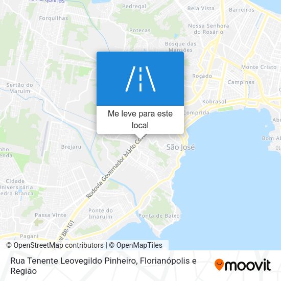 Rua Tenente Leovegildo Pinheiro mapa