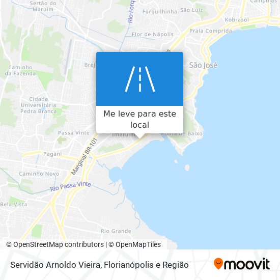 Servidão Arnoldo Vieira mapa