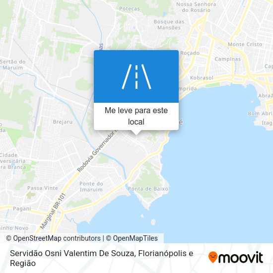 Servidão Osni Valentim De Souza mapa