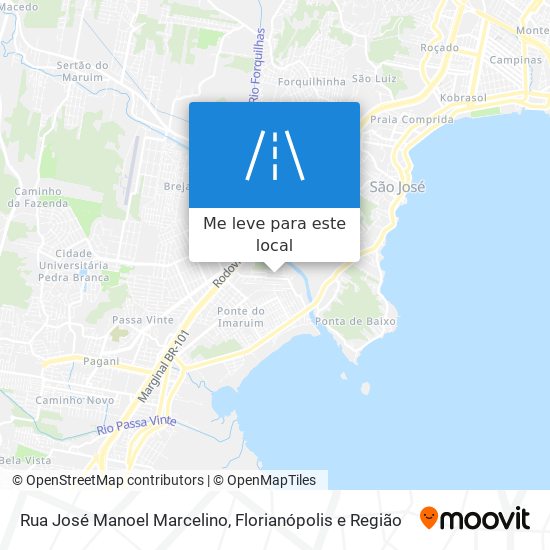 Rua José Manoel Marcelino mapa