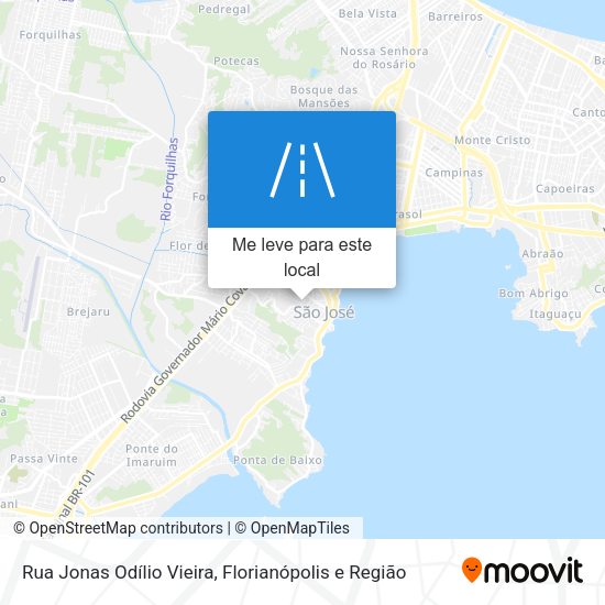 Rua Jonas Odílio Vieira mapa