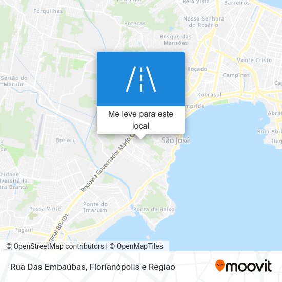 Rua Das Embaúbas mapa