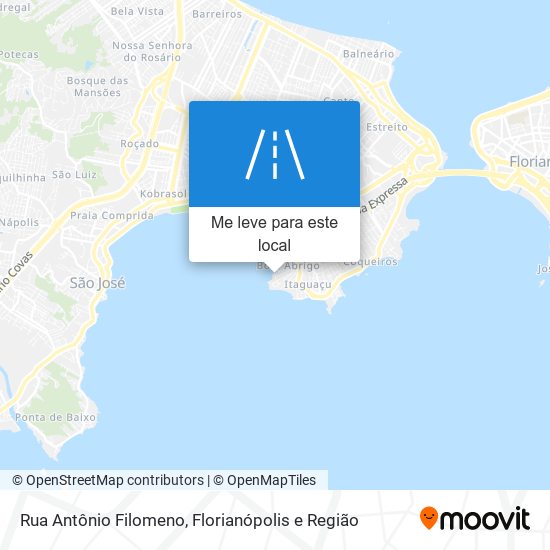 Rua Antônio Filomeno mapa