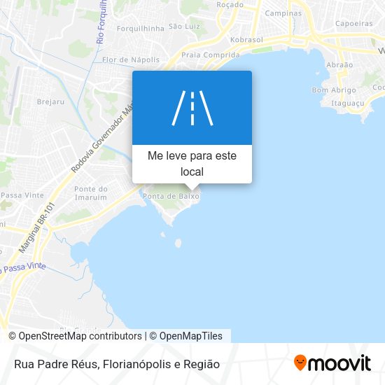 Rua Padre Réus mapa