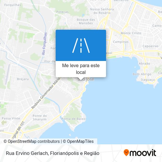 Rua Ervino Gerlach mapa