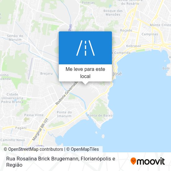 Rua Rosalina Brick Brugemann mapa
