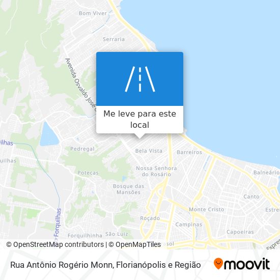 Rua Antônio Rogério Monn mapa