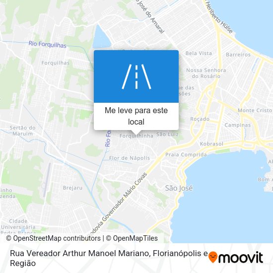 Rua Vereador Arthur Manoel Mariano mapa