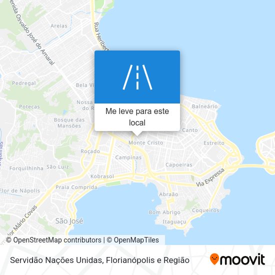 Servidão Nações Unidas mapa