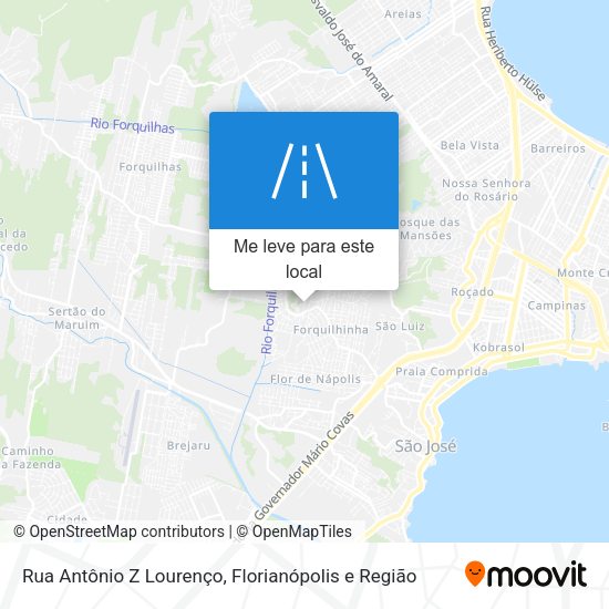 Rua Antônio Z Lourenço mapa