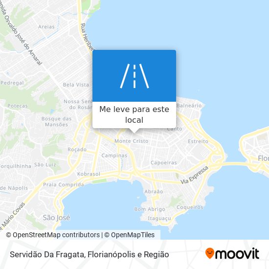 Servidão Da Fragata mapa