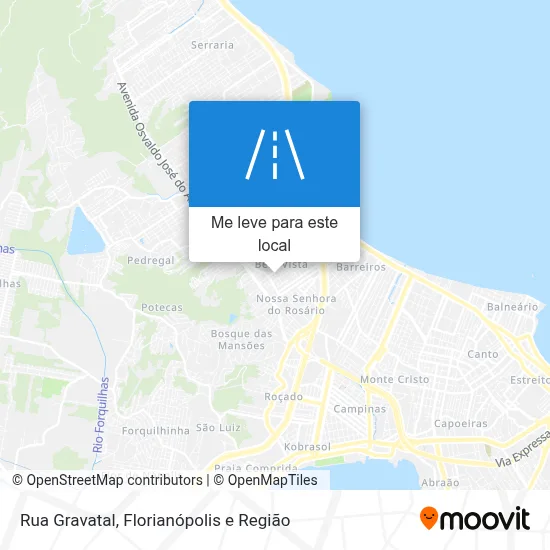 Rua Gravatal mapa