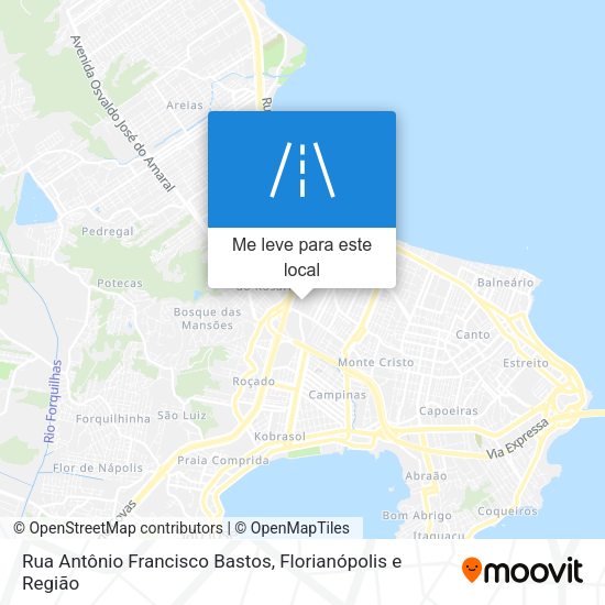 Rua Antônio Francisco Bastos mapa