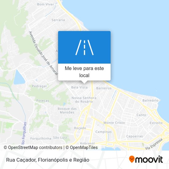 Rua Caçador mapa