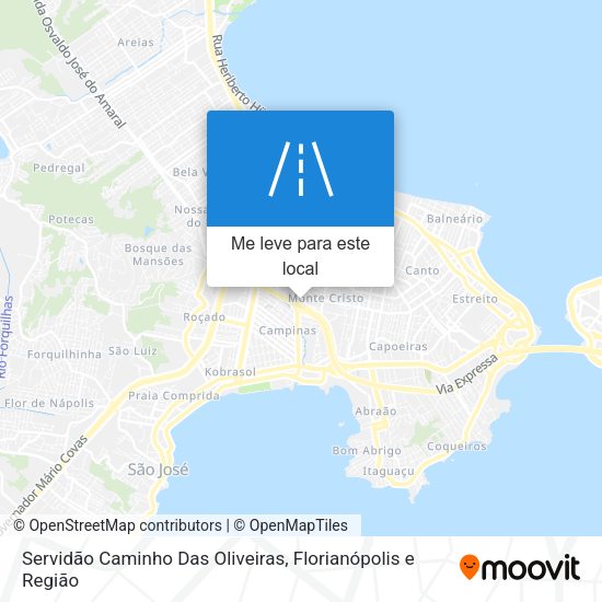 Servidão Caminho Das Oliveiras mapa
