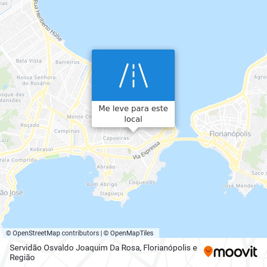 Servidão Osvaldo Joaquim Da Rosa mapa