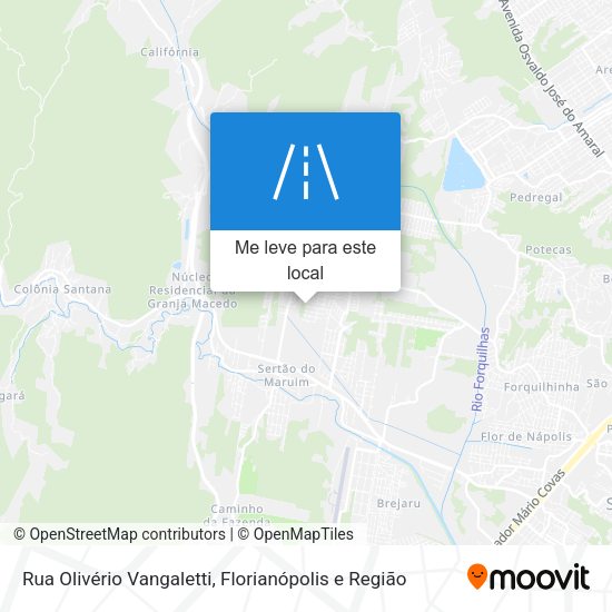 Rua Olivério Vangaletti mapa