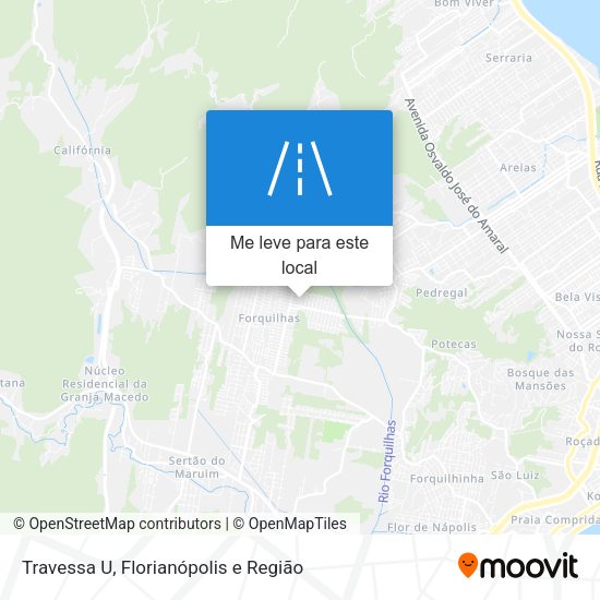 Travessa U mapa
