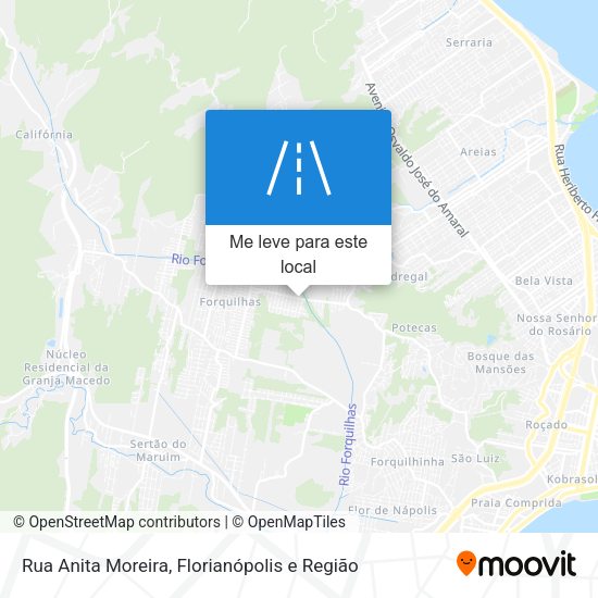 Rua Anita Moreira mapa