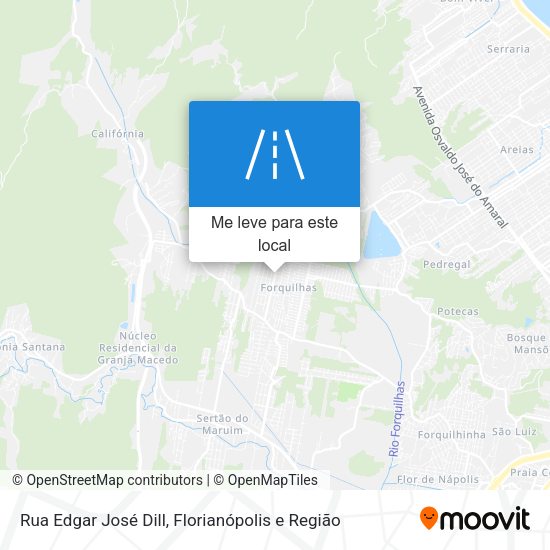 Rua Edgar José Dill mapa